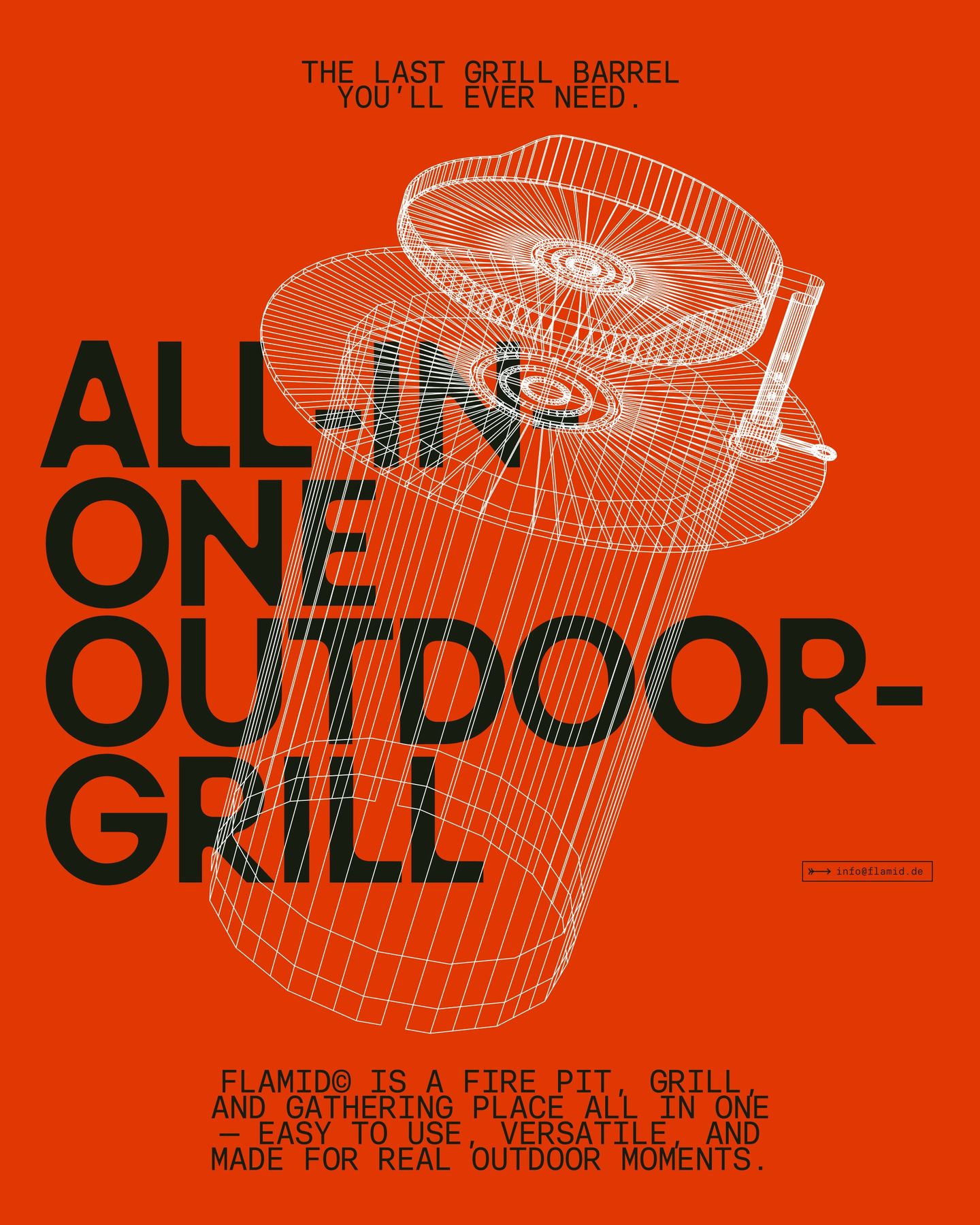 Plakat: All-in-one Outdoor-Grill
