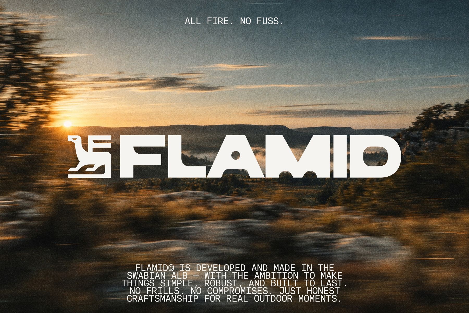 Flamid Logo vor der Schwäbischen Alb